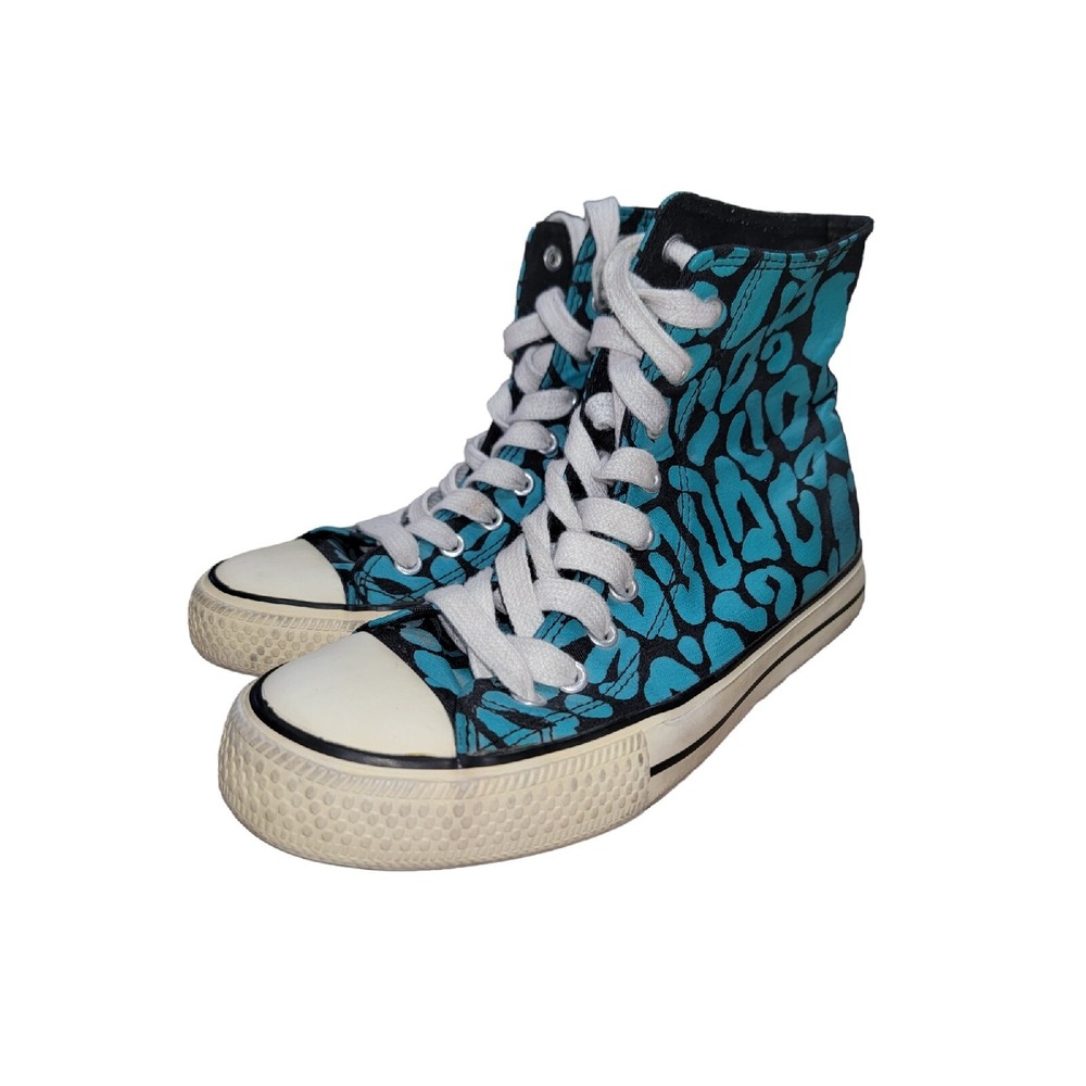 F24 Women's Blue/Black High Top Casual Sneakers Size 8 M - Picture 2 of 12